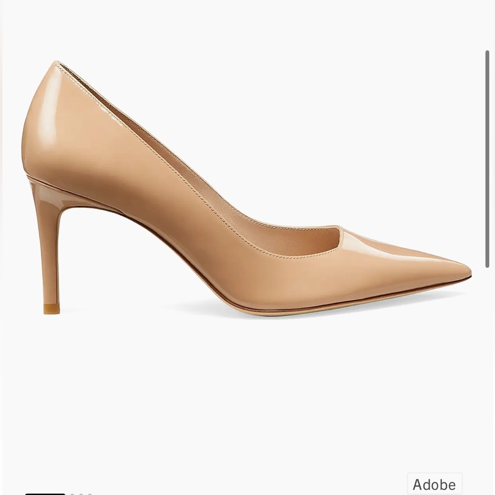 Stuart Weitzman Beige Patent Leather Heels